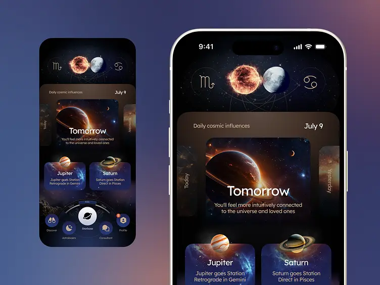 威尼斯人星空主题APP界面展示